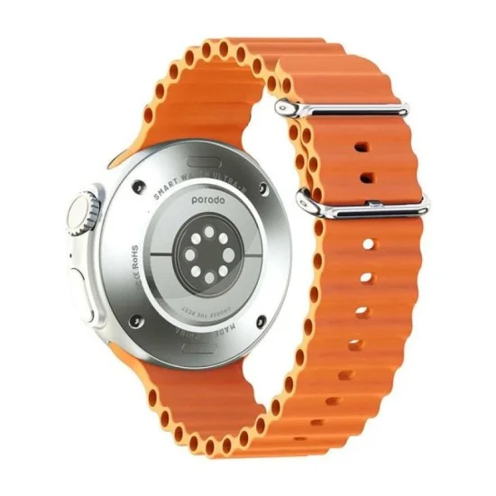 Ultra Evo Smart Watch 1.51" Wide Touch Screen - Orange Strap
